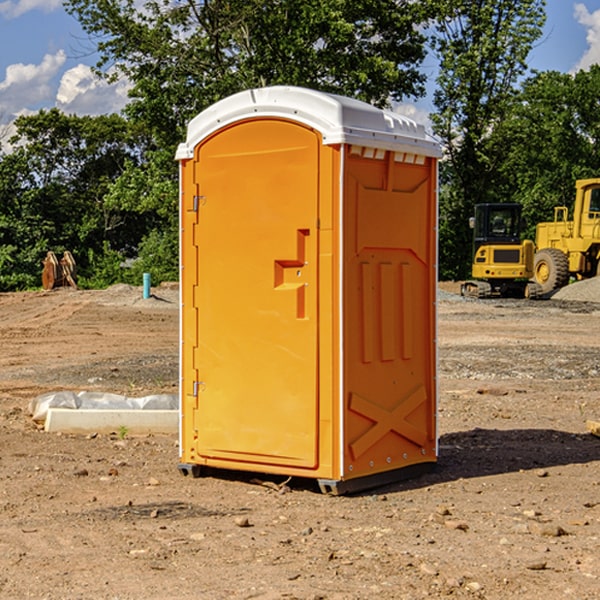 how often are the portable restrooms cleaned and serviced during a rental period in Sidon